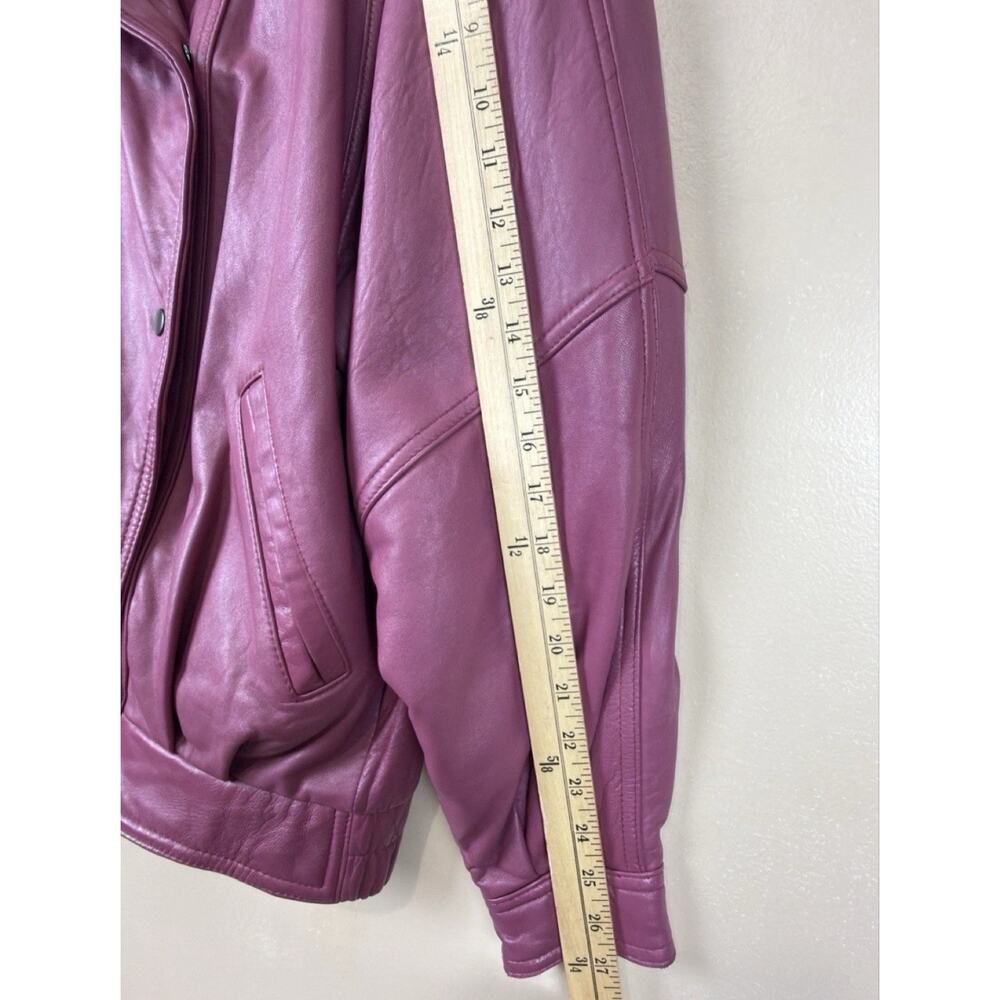 Jacqueline Ferrar Mauve Leather Jacket - Picture 16 of 17